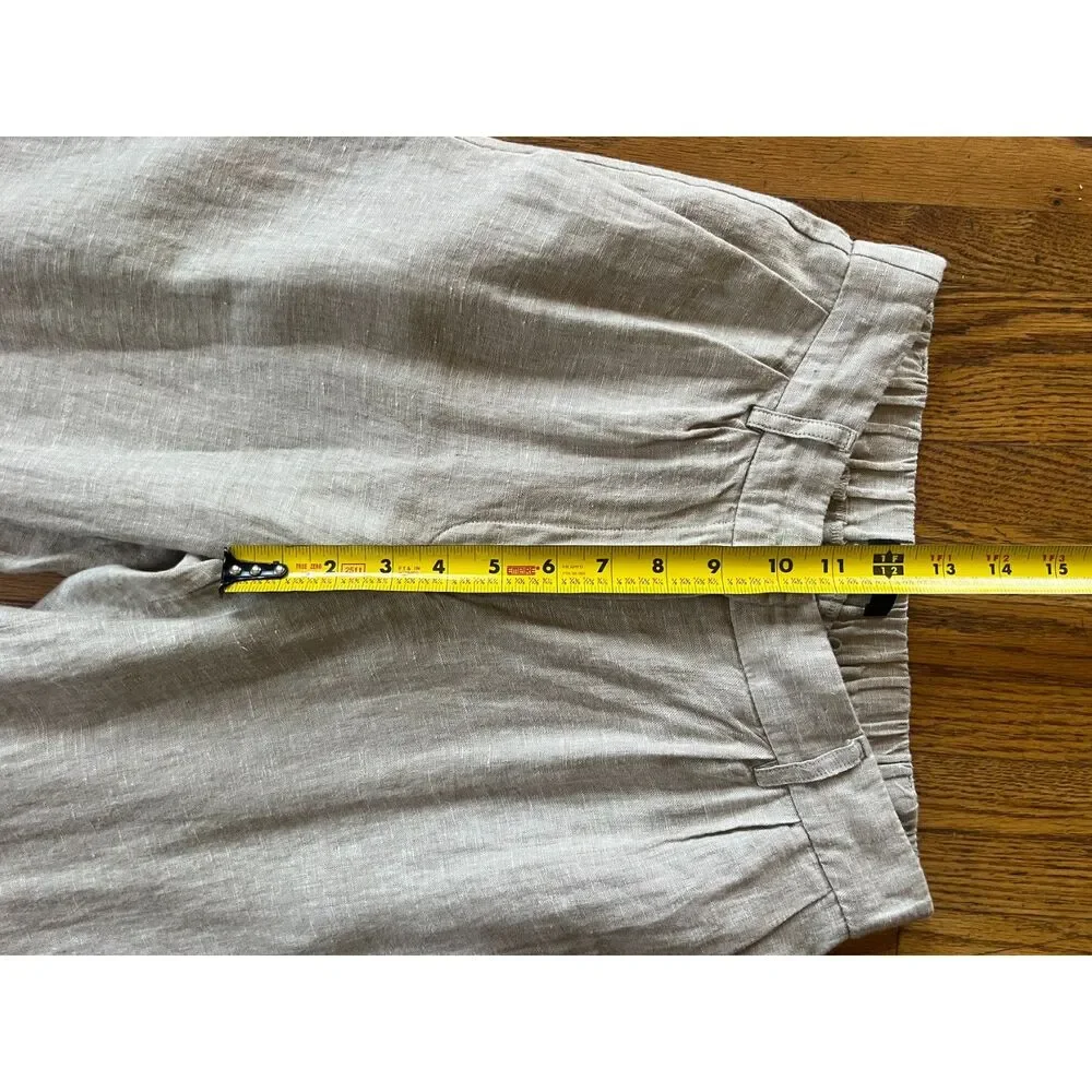 Quince Natural Linen-Blend Straight Leg Pants